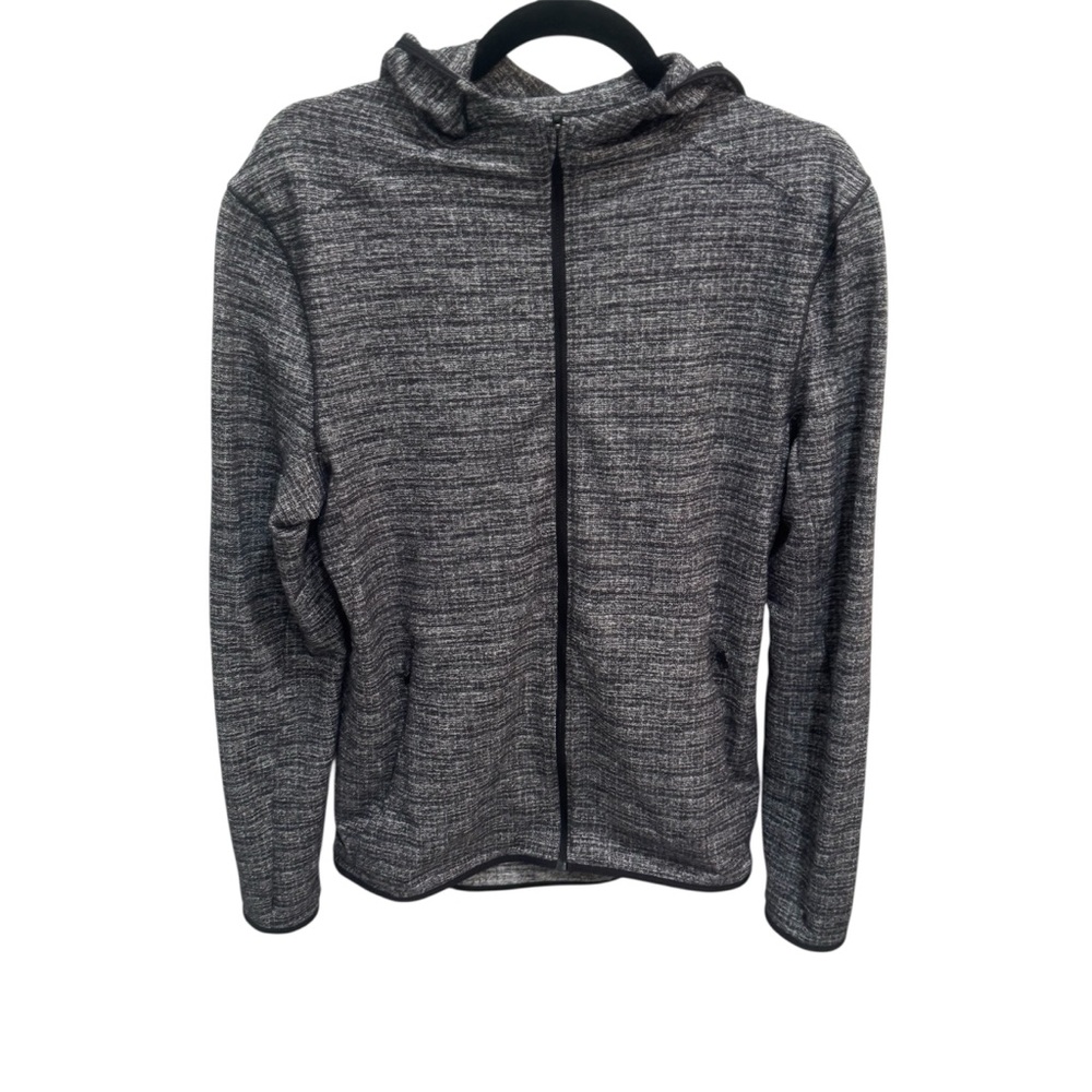 Lululemon Surge Warm Hoodie Mens S Heathered Gray Full Zip Stretch Rulu Running